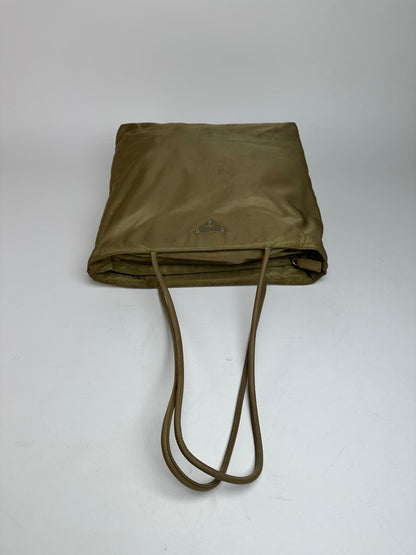 Vintage Prada Triangle Polyester Handbag Green