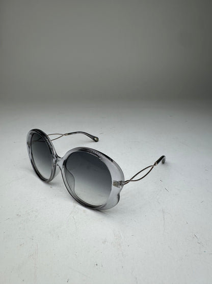 Vintage Chloé Oversized Sunglasses Gray Acetate Metal