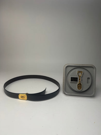 Vintage Dior Reversible Leather belt Set Brown black New