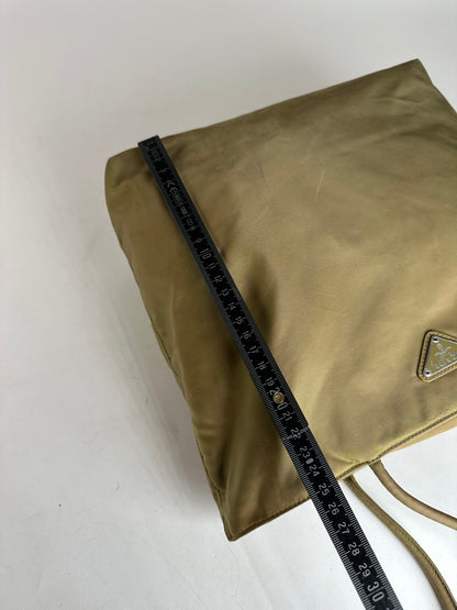 Vintage Prada Triangle Polyester Handbag Green