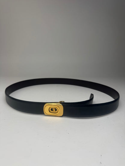 Vintage Dior Reversible Leather belt Set Brown black New