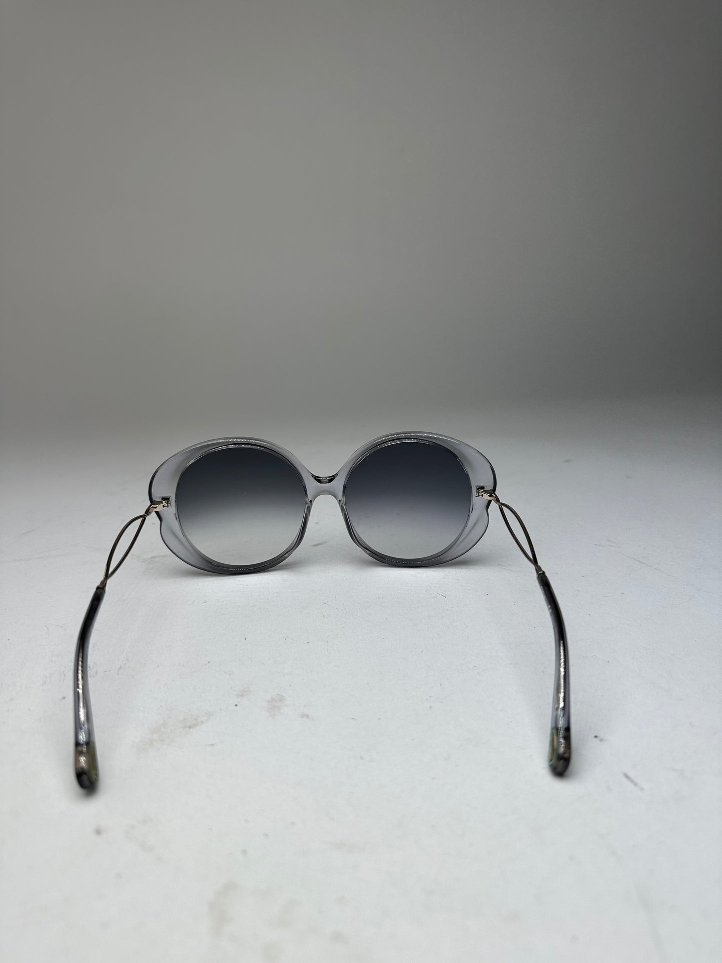 Vintage Chloé Oversized Sunglasses Gray Acetate Metal