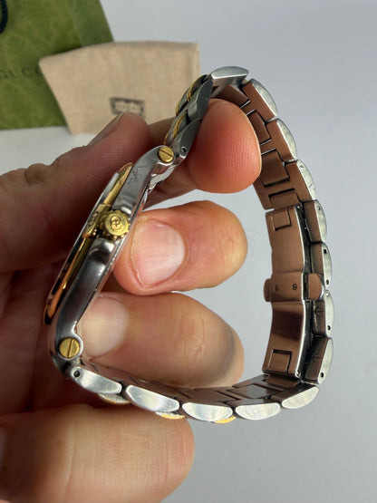 Vintage Gucci Two-Tone Bracelet Watch Late 1990s Silver Gold
