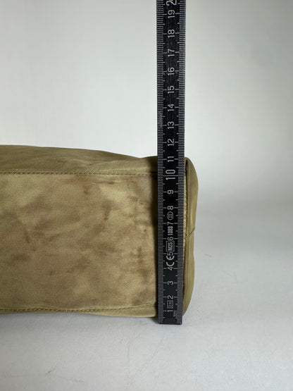Vintage Prada Triangle Polyester Handbag Green