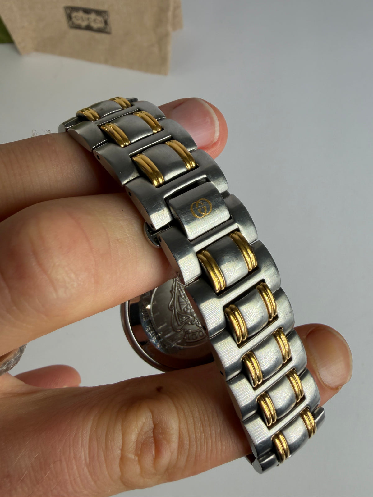 Vintage Gucci Two-Tone Bracelet Watch Late 1990s Silver Gold