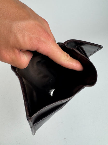 Vintage Fendi Roma FF monogram canvas leather wallet brown