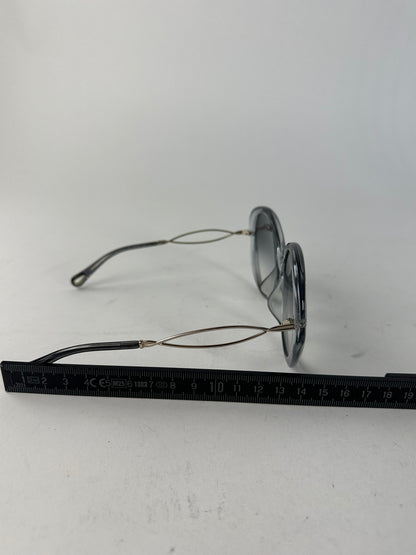 Vintage Chloé Oversized Sunglasses Gray Acetate Metal