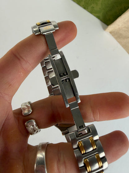 Vintage Gucci Two-Tone Bracelet Watch Late 1990s Silver Gold