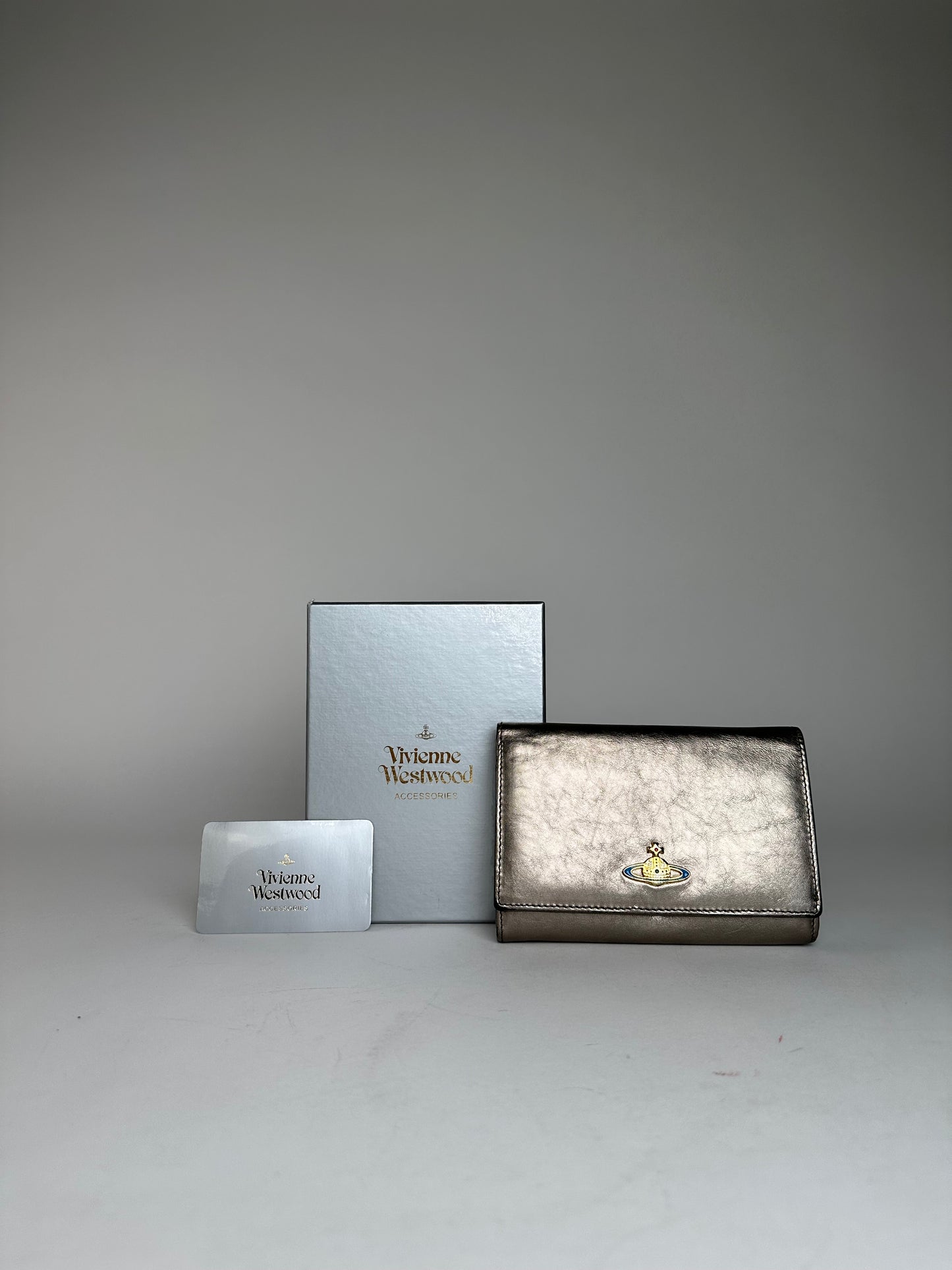 Vintage Vivienne Westwood Leather Wallet Silver