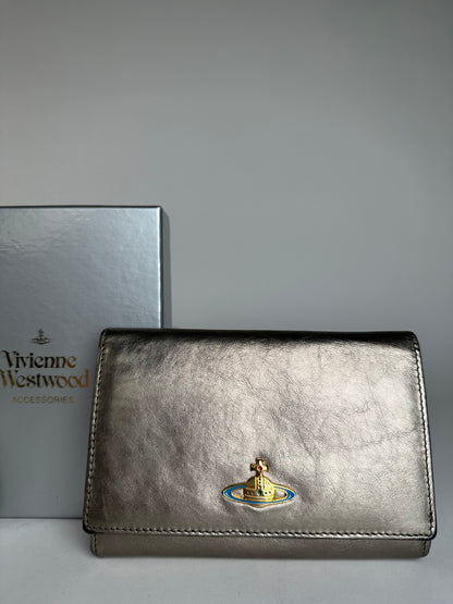 Vintage Vivienne Westwood Leather Wallet Silver