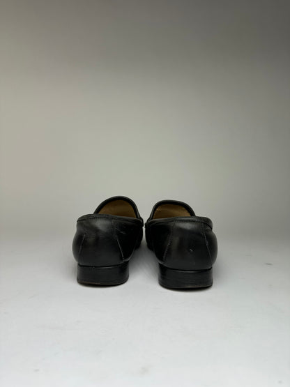 Vintage Gucci Leather Horsebit Loafers Black c. Late 1990s EU37