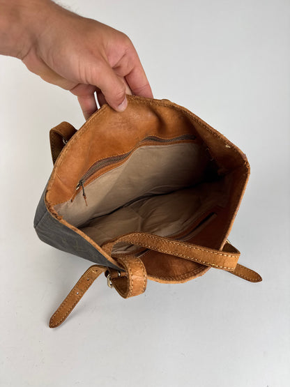 Vintage Louis Vuitton Monogram leather shOPPER brown