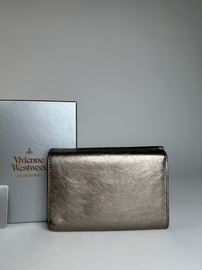 Vintage Vivienne Westwood Leather Wallet Silver