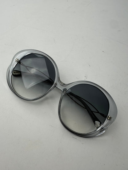Vintage Chloé Oversized Sunglasses Gray Acetate Metal