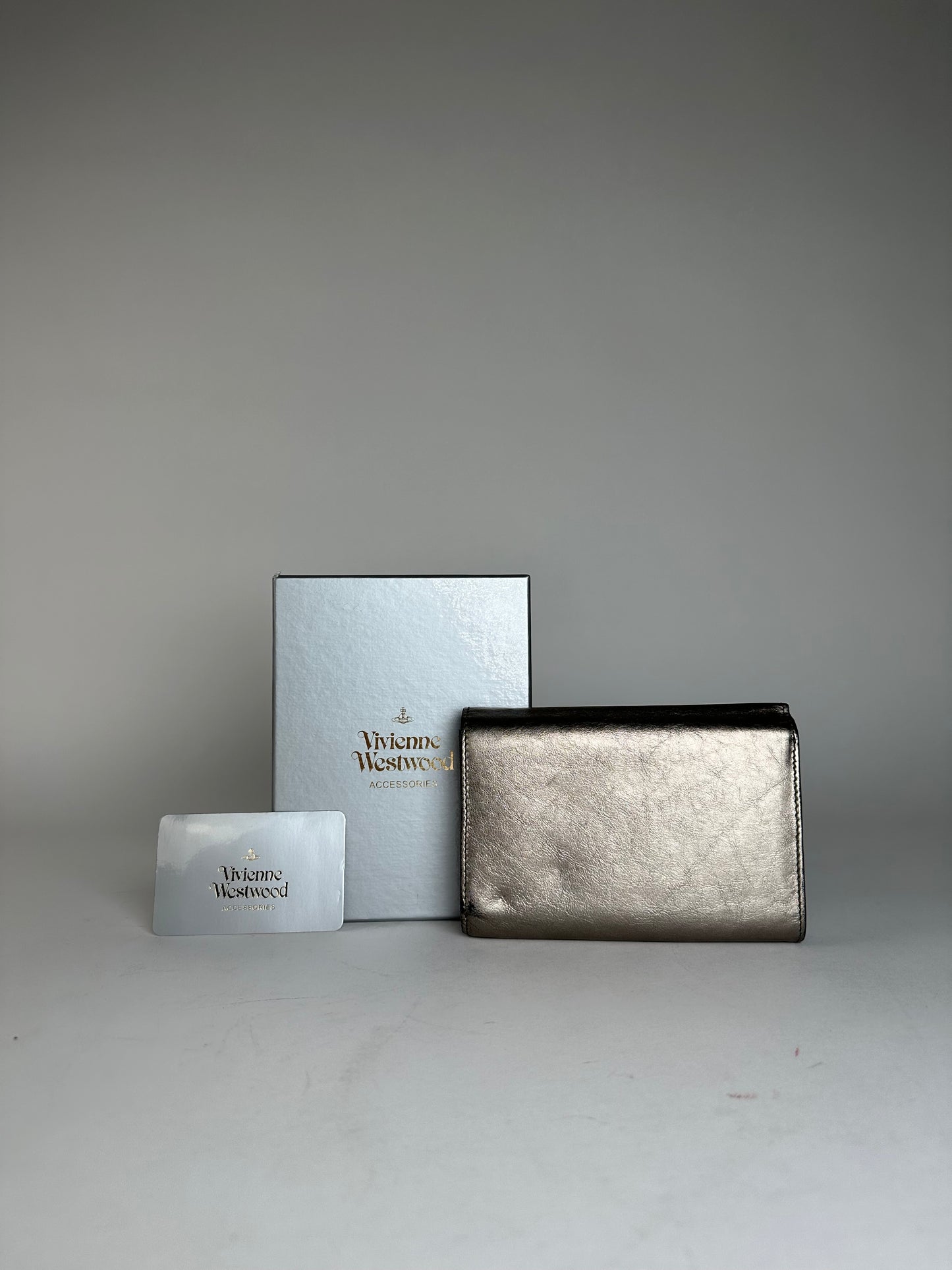 Vintage Vivienne Westwood Leather Wallet Silver