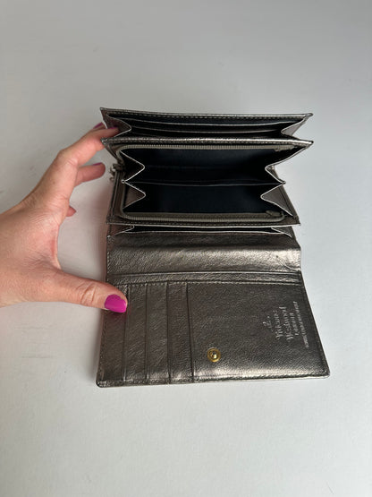 Vintage Vivienne Westwood Leather Wallet Silver
