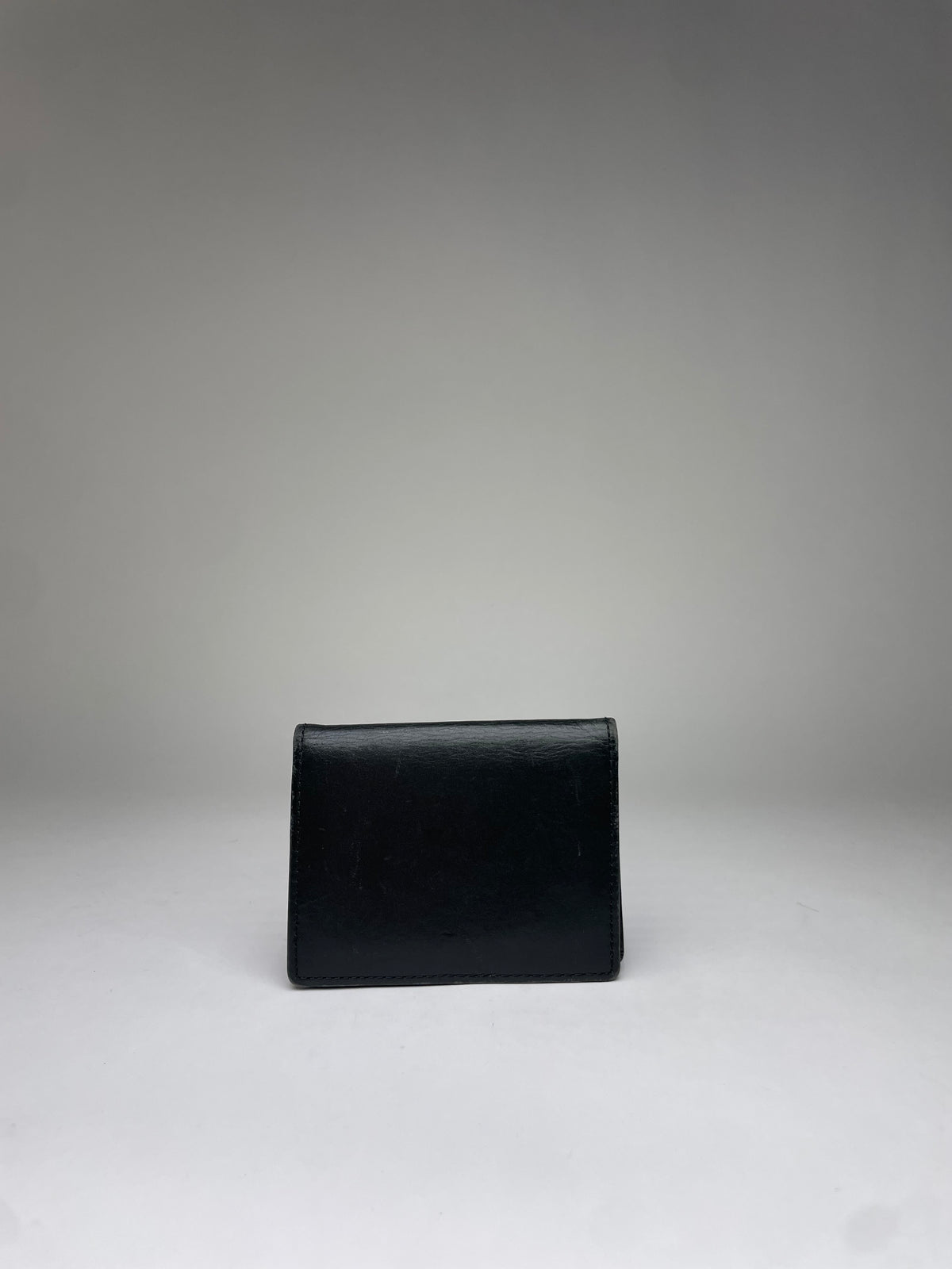 Vintage Vivienne Westwood Leather Bifold Wallet Black Gold