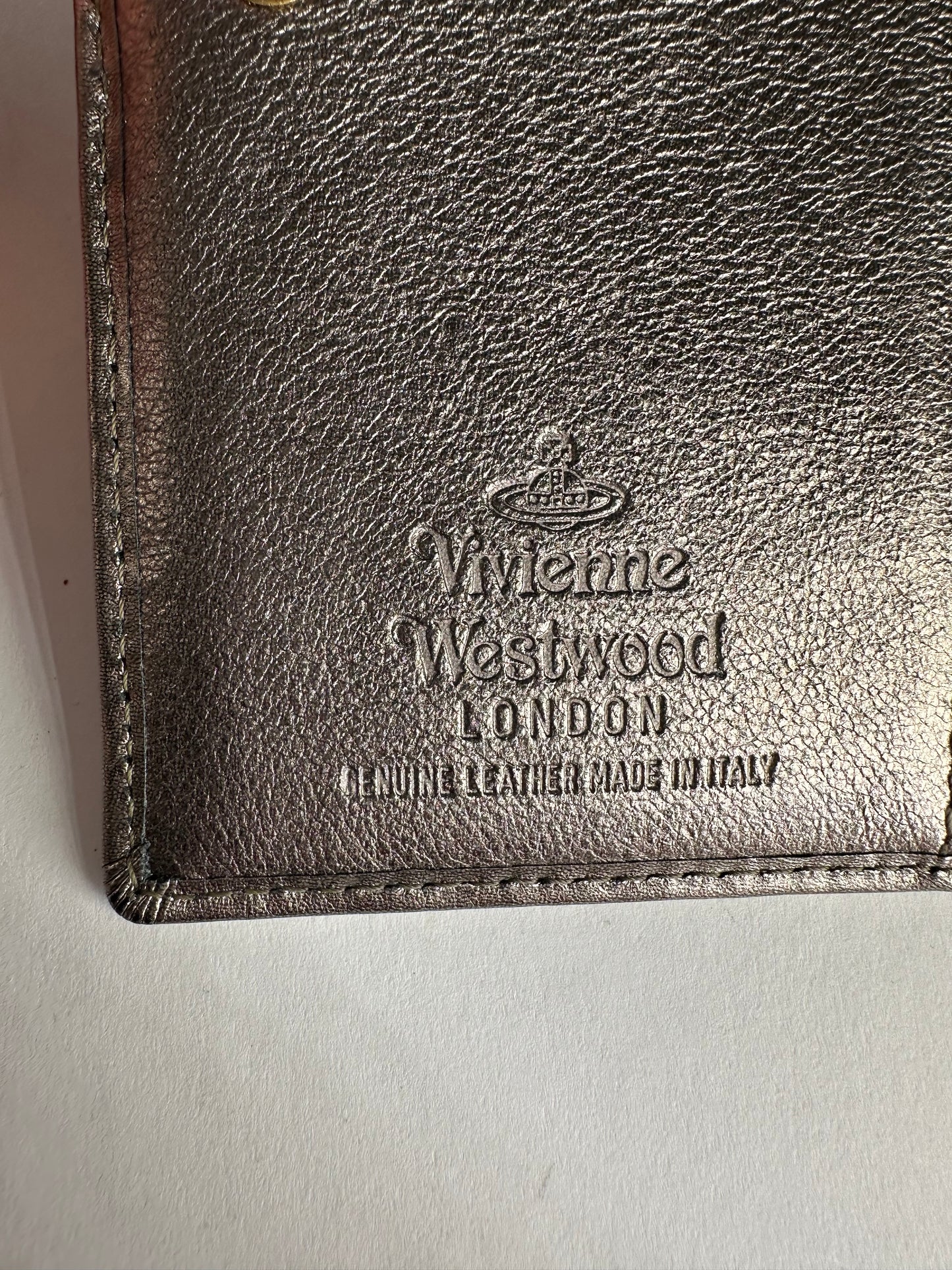 Vintage Vivienne Westwood Leather Wallet Silver