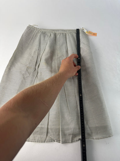 Vintage Courreges Cotton Skirt Striped