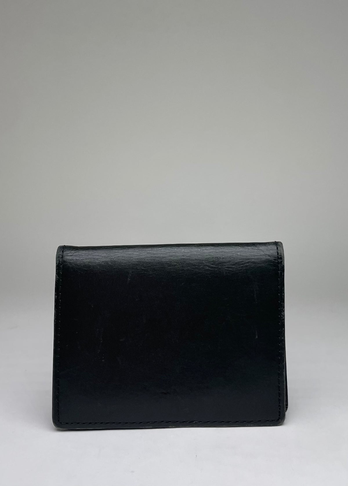 Vintage Vivienne Westwood Leather Bifold Wallet Black Gold