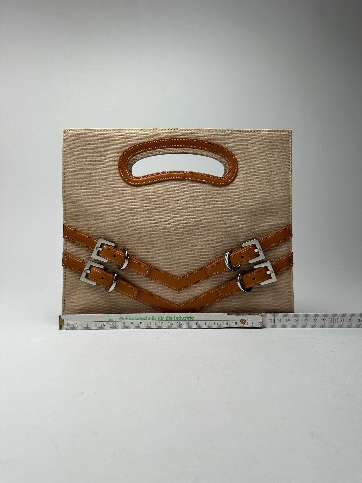 Sac vintage YSL en coton beige