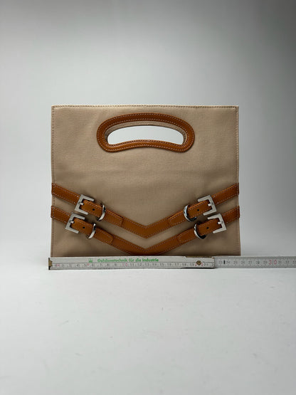 Sac vintage YSL en coton beige