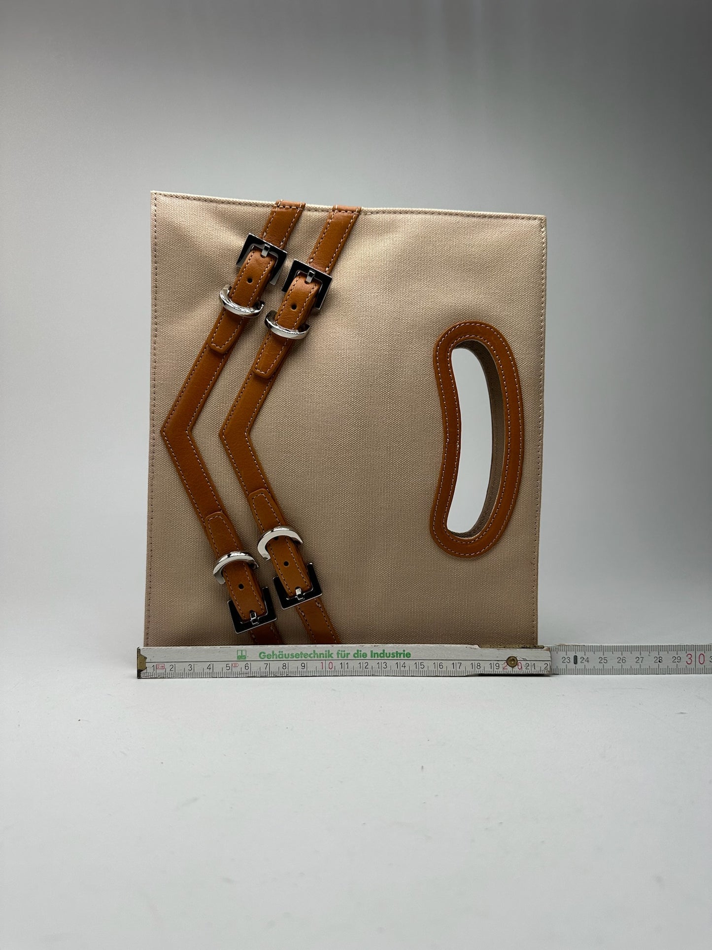 Sac vintage YSL en coton beige