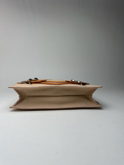 Sac vintage YSL en coton beige