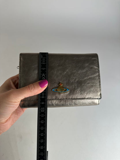 Vintage Vivienne Westwood Leather Wallet Silver