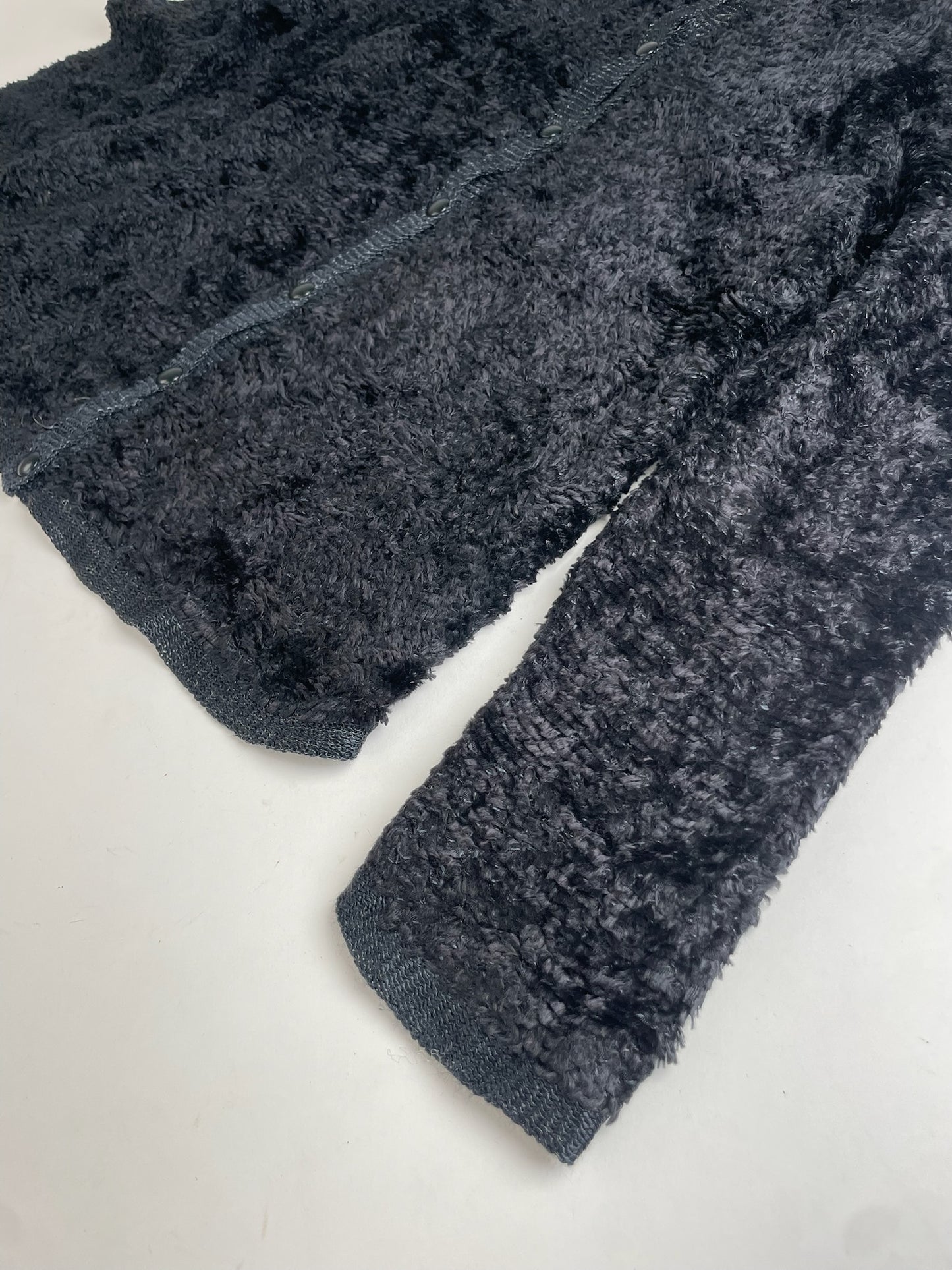 Vintage Fake Fur Zipper Jacket Black M