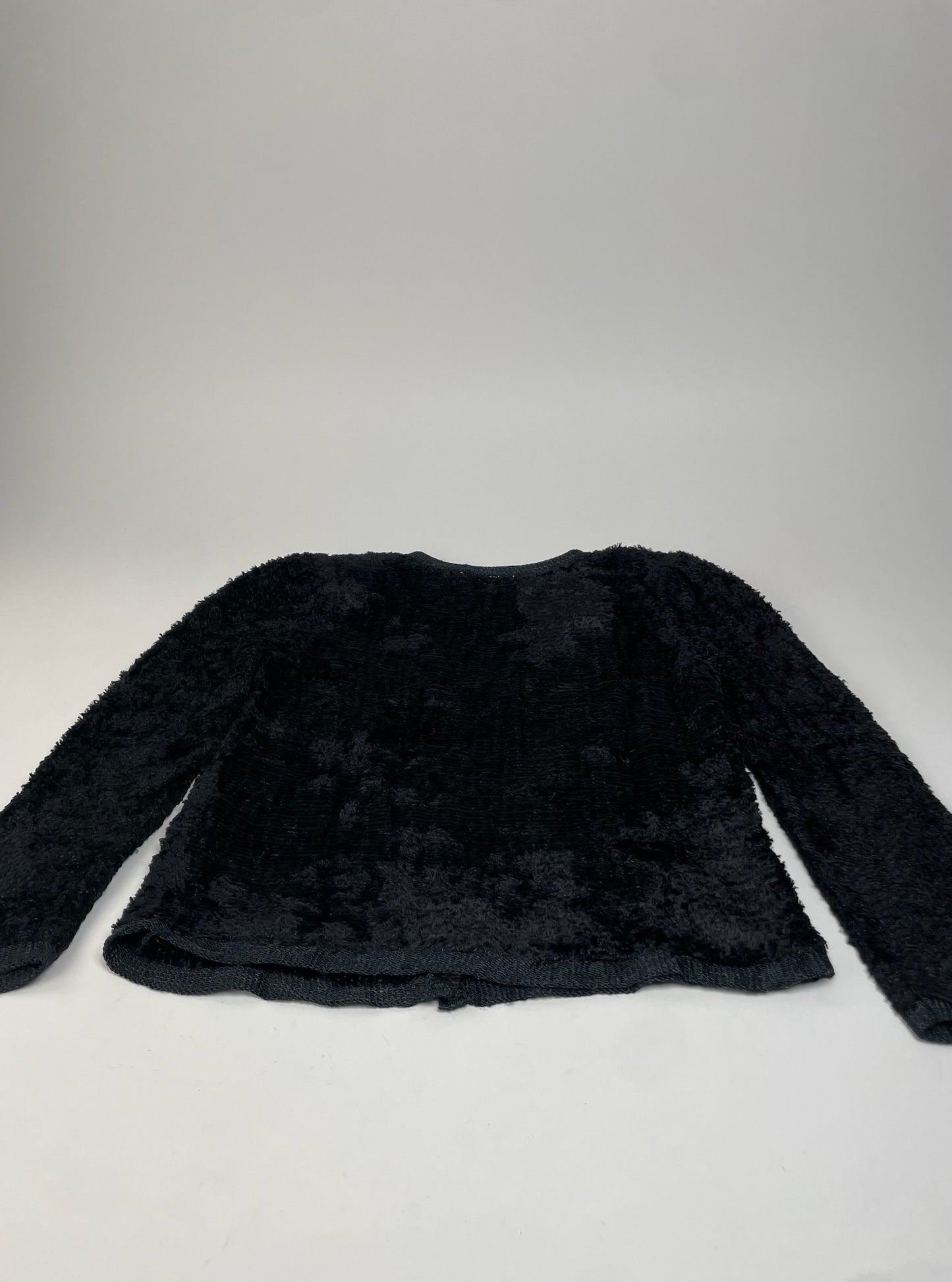 Vintage Fake Fur Zipper Jacket Black M
