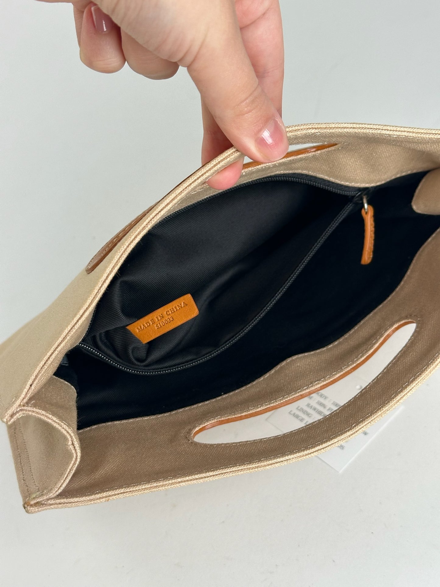 Sac vintage YSL en coton beige