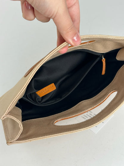 Sac vintage YSL en coton beige