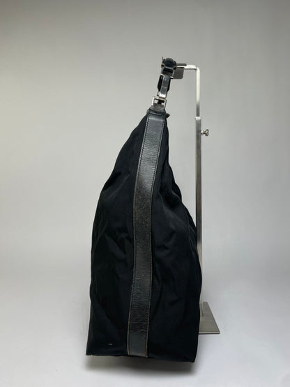 Vintage Gucci Coated Canvas Hobo Bag Early 2000s Black