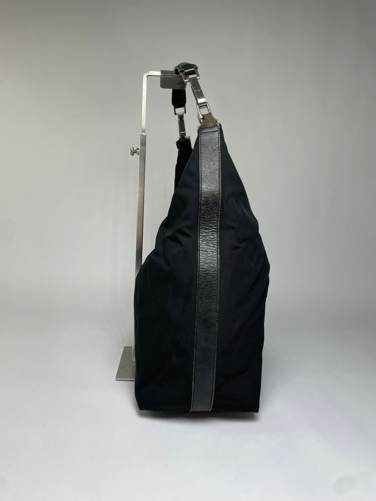 Vintage Gucci Coated Canvas Hobo Bag Early 2000s Black