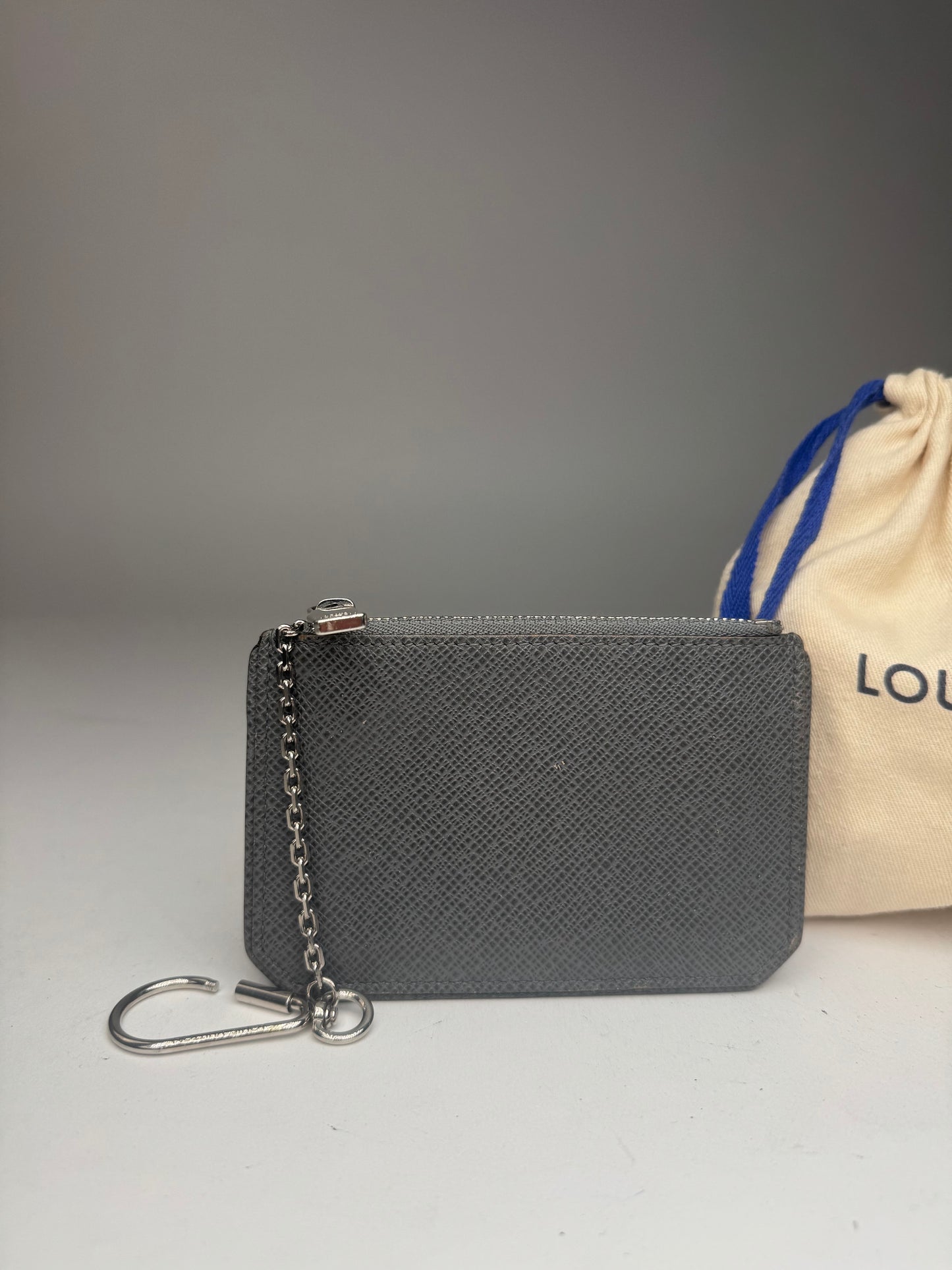 Vintage Louis Vuitton Le Dauphine Leather Card Holder Grey