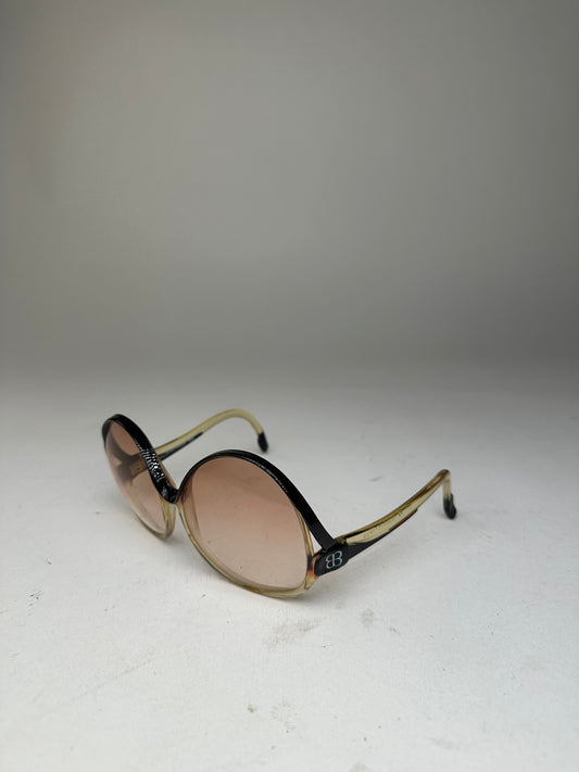 Vintage Balenciaga Acetate Sunglasses Black