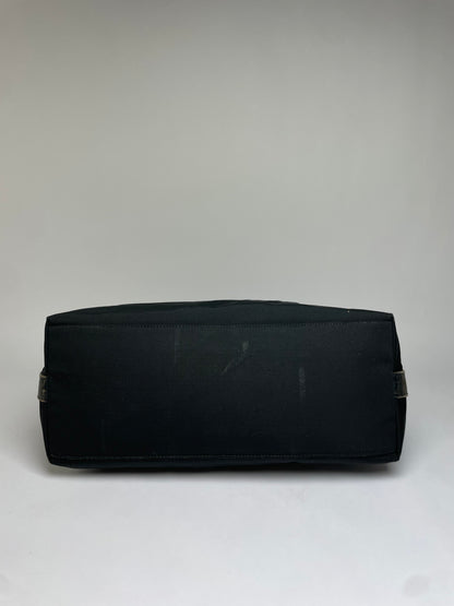 Vintage Gucci Coated Canvas Hobo Bag Early 2000s Black
