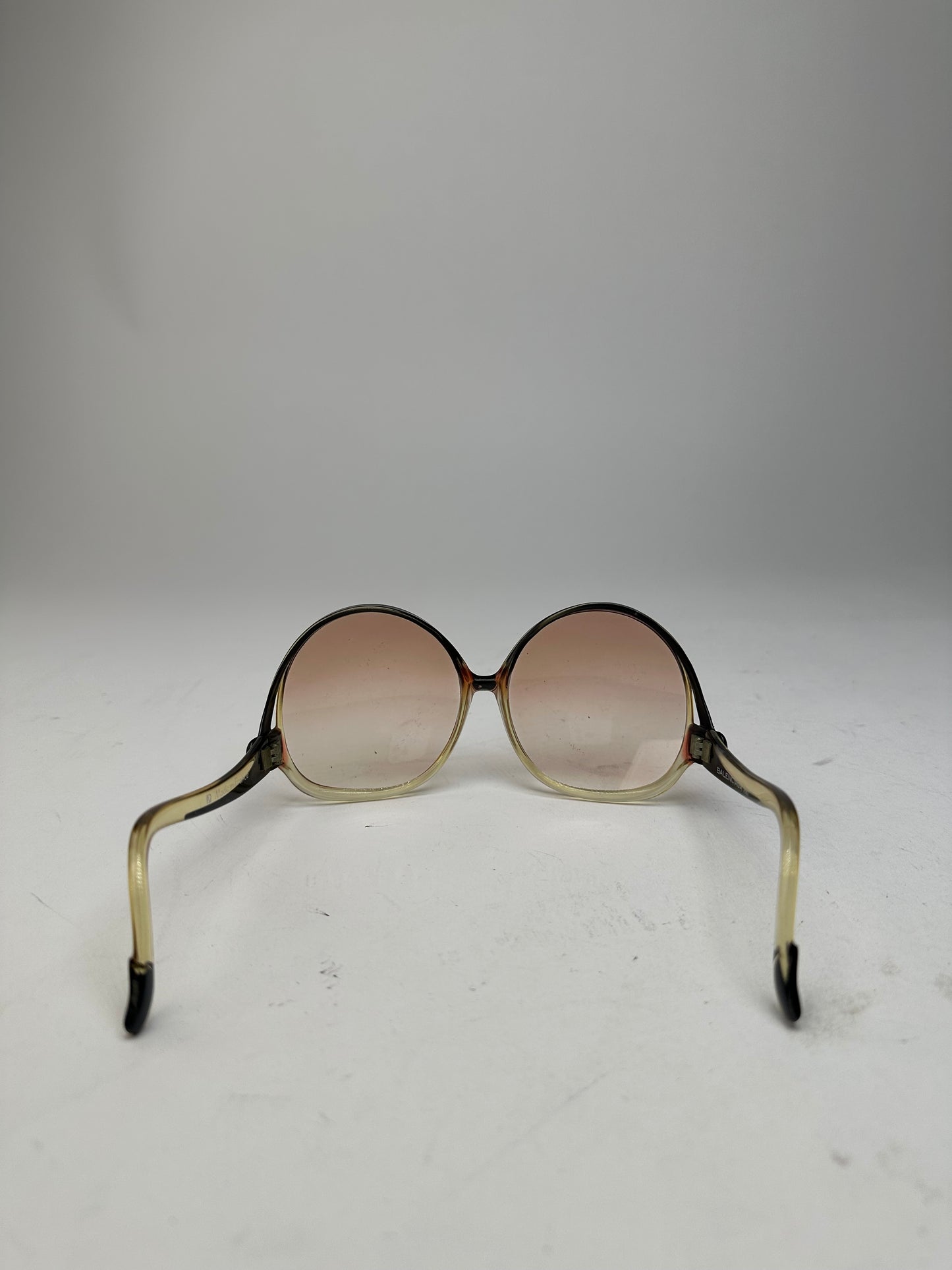 Vintage Balenciaga Acetate Sunglasses Black