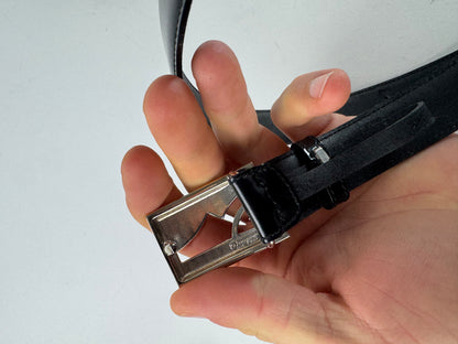 Vintage  Salvatore Ferragamo Patent Leather Belt Black
