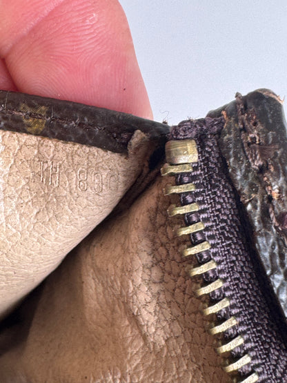 Pochette vintage Louis Vuitton en cuir Monogram marron