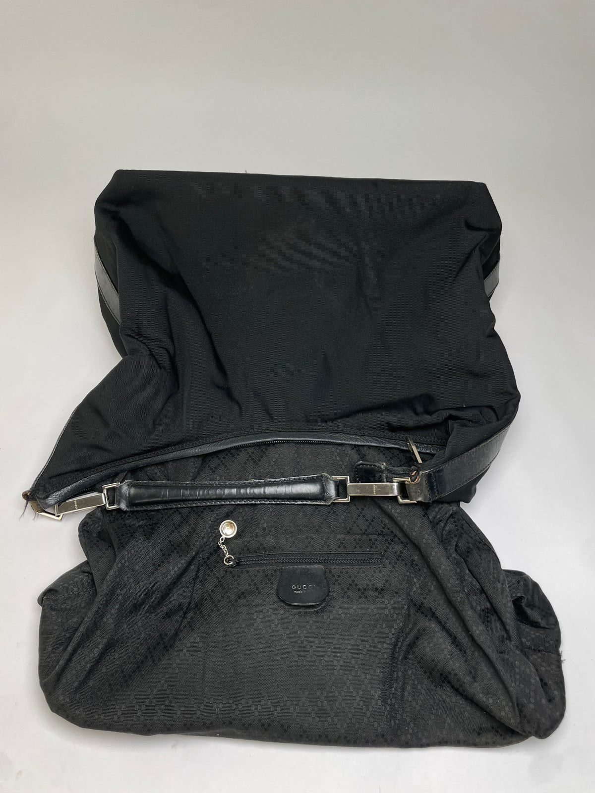 Vintage Gucci Coated Canvas Hobo Bag Early 2000s Black