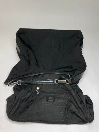 Vintage Gucci Coated Canvas Hobo Bag Early 2000s Black