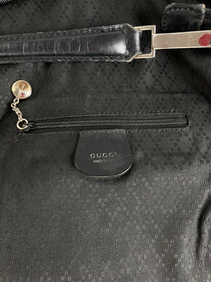 Vintage Gucci Coated Canvas Hobo Bag Early 2000s Black