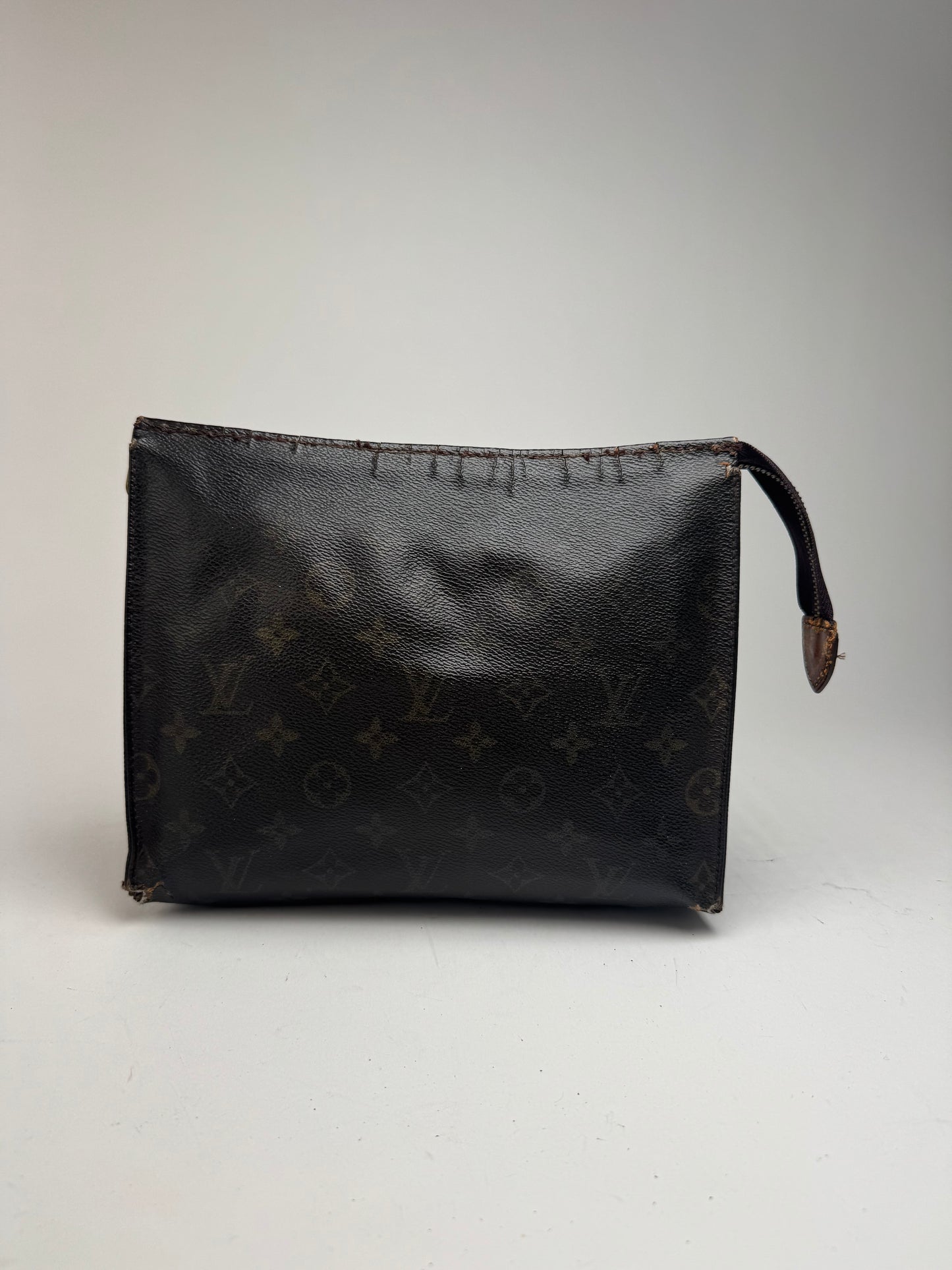 Pochette vintage Louis Vuitton en cuir Monogram marron