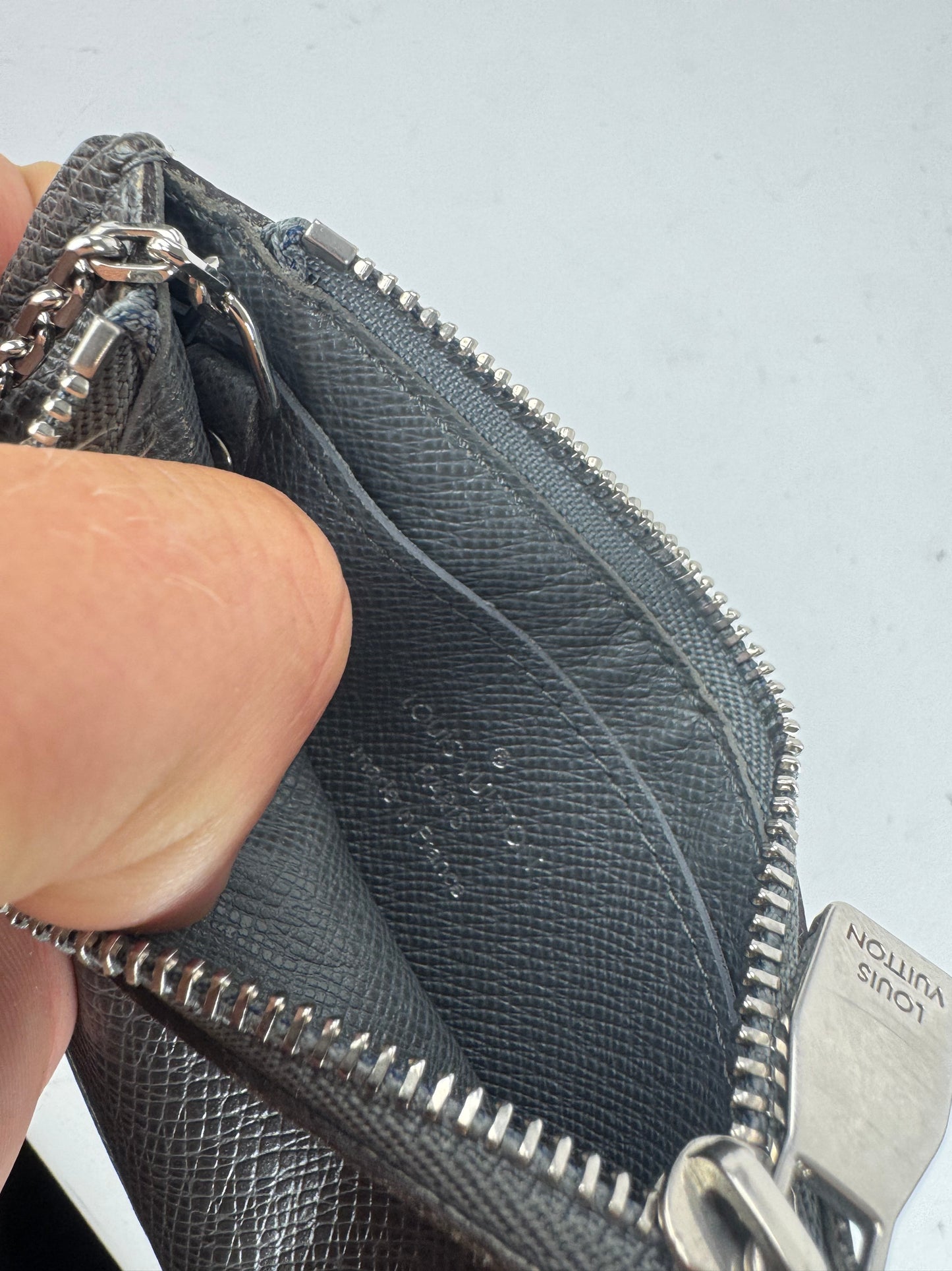 Vintage Louis Vuitton Le Dauphine Leather Card Holder Grey