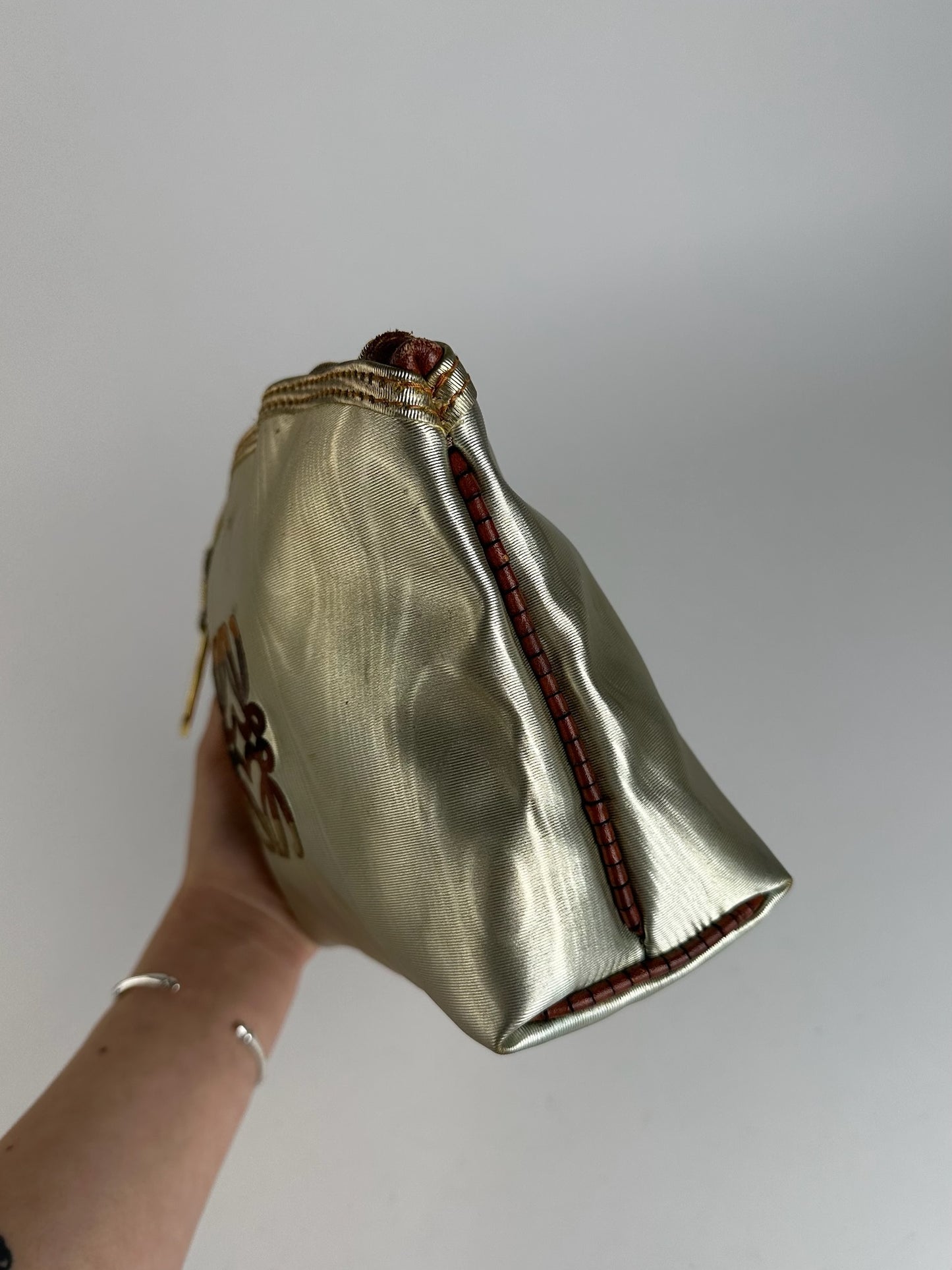 Pochette en cuir vintage Loewe Madrid