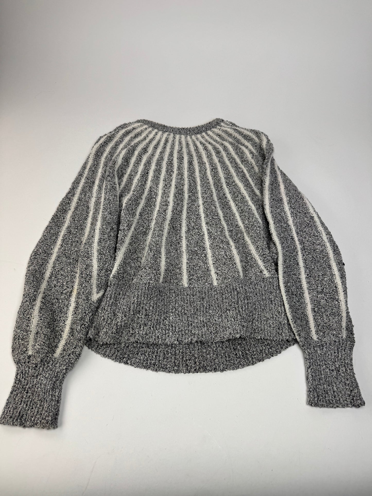 Vintage Mariea Kim Crewneck Sweater Grey/White/Black M