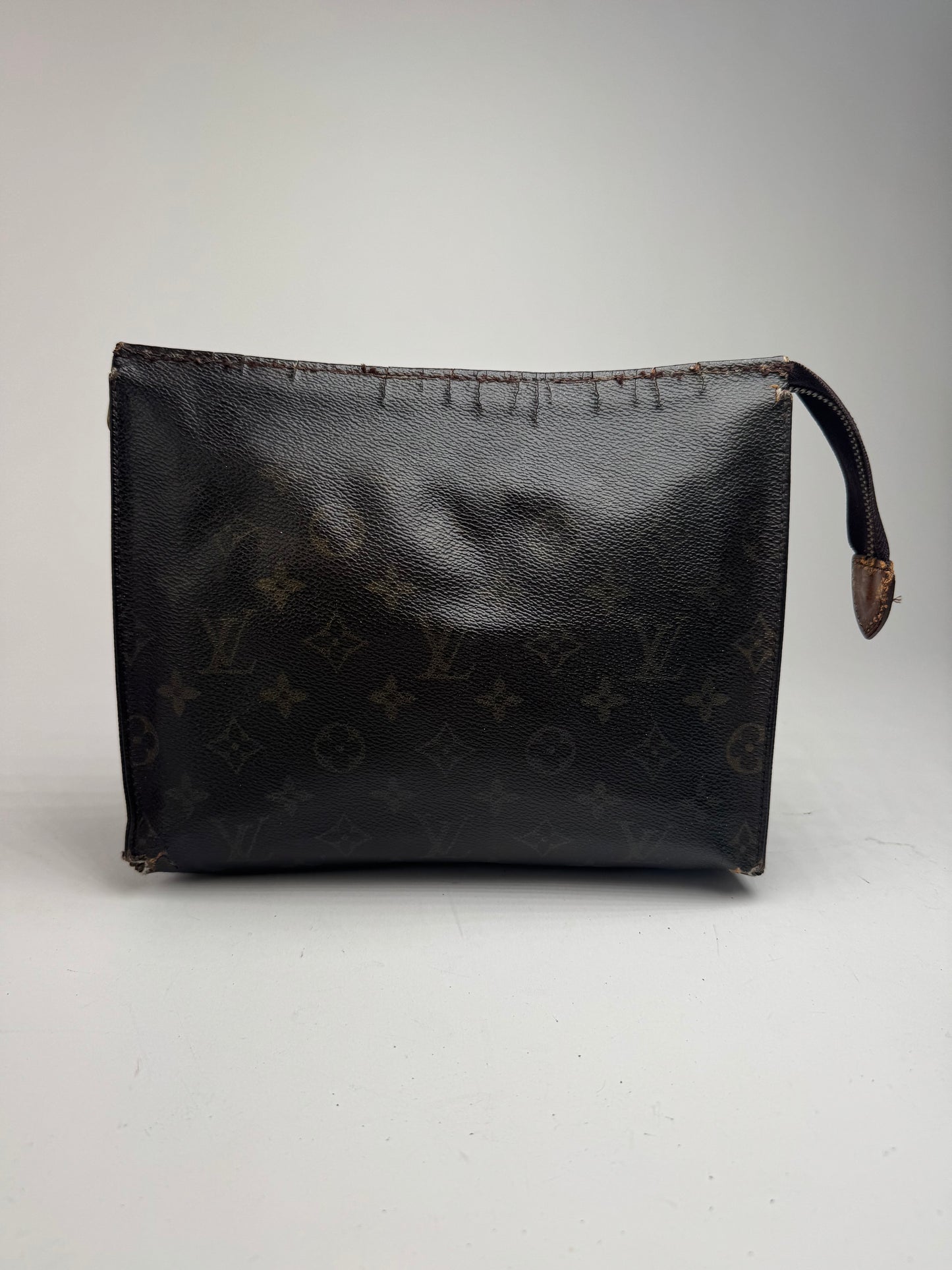 Pochette vintage Louis Vuitton en cuir Monogram marron