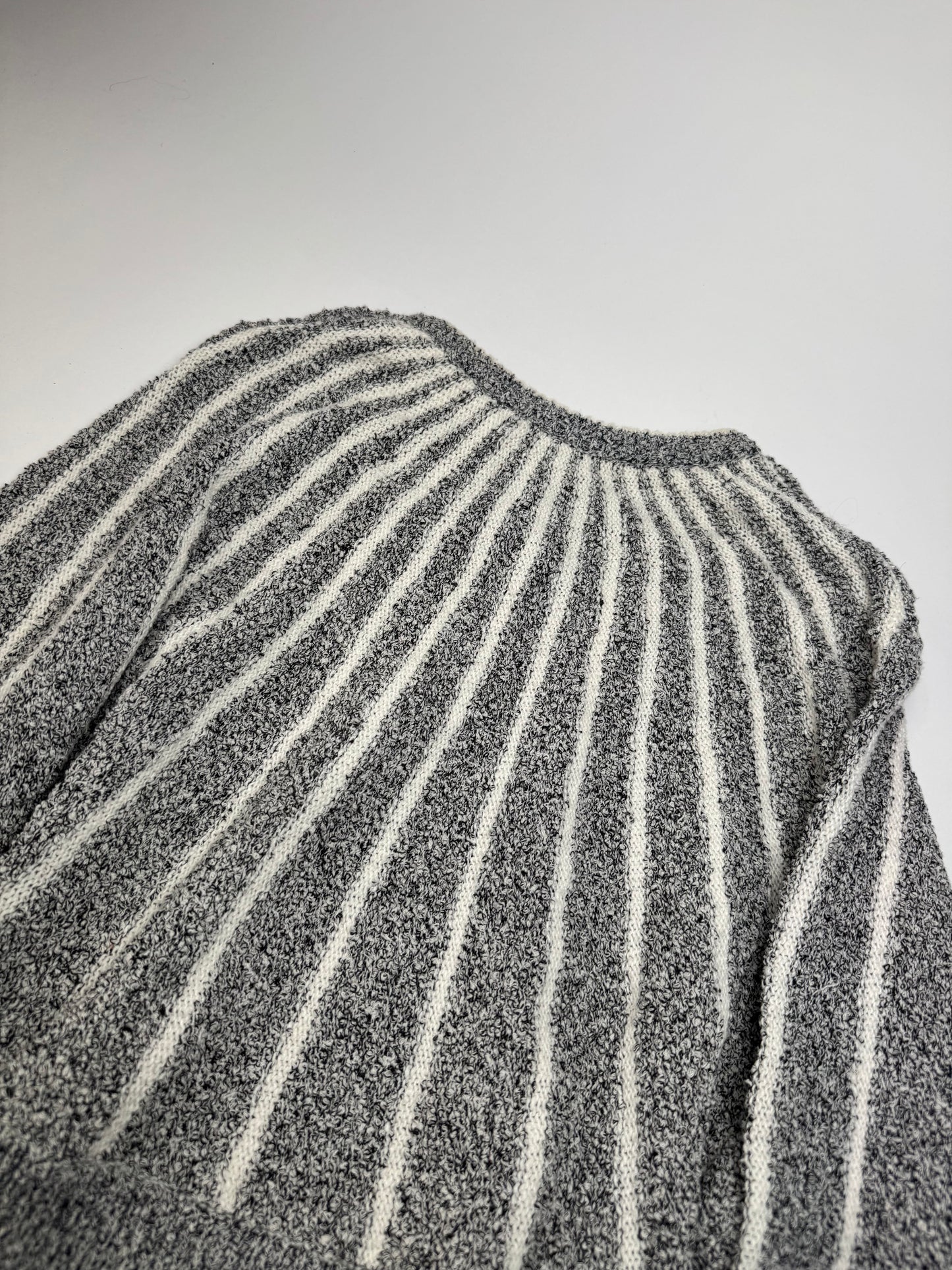 Vintage Mariea Kim Crewneck Sweater Grey/White/Black M